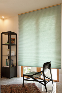 Honeycomb Blinds modern dengan desain sarang lebah untuk jendela rumah dan kantor.